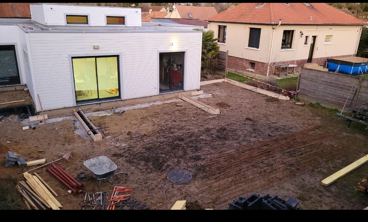 Terrasse béton extérieur - Photo 1
